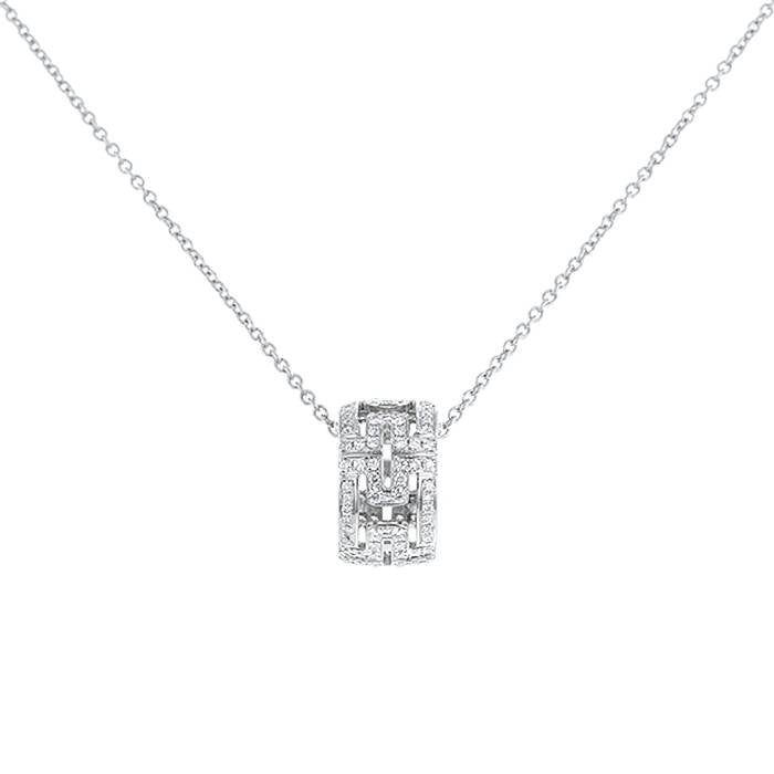 [Raffine]PARENTESI NECKLACE SILVER DIAMOND