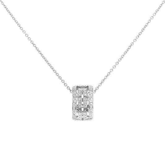 [Raffine]PARENTESI NECKLACE SILVER DIAMOND