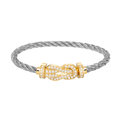 [Raffine] PULSERA GRANDE DE OCHO FIGURAS CON HEBILLA Y DIAMANTES EN ORO