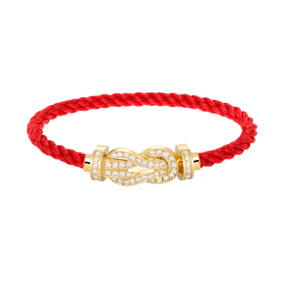 [Raffine] PULSERA GRANDE DE OCHO FIGURAS CON HEBILLA Y DIAMANTES EN ORO