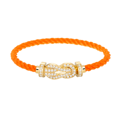 [Raffine] PULSERA GRANDE DE OCHO FIGURAS CON HEBILLA Y DIAMANTES EN ORO