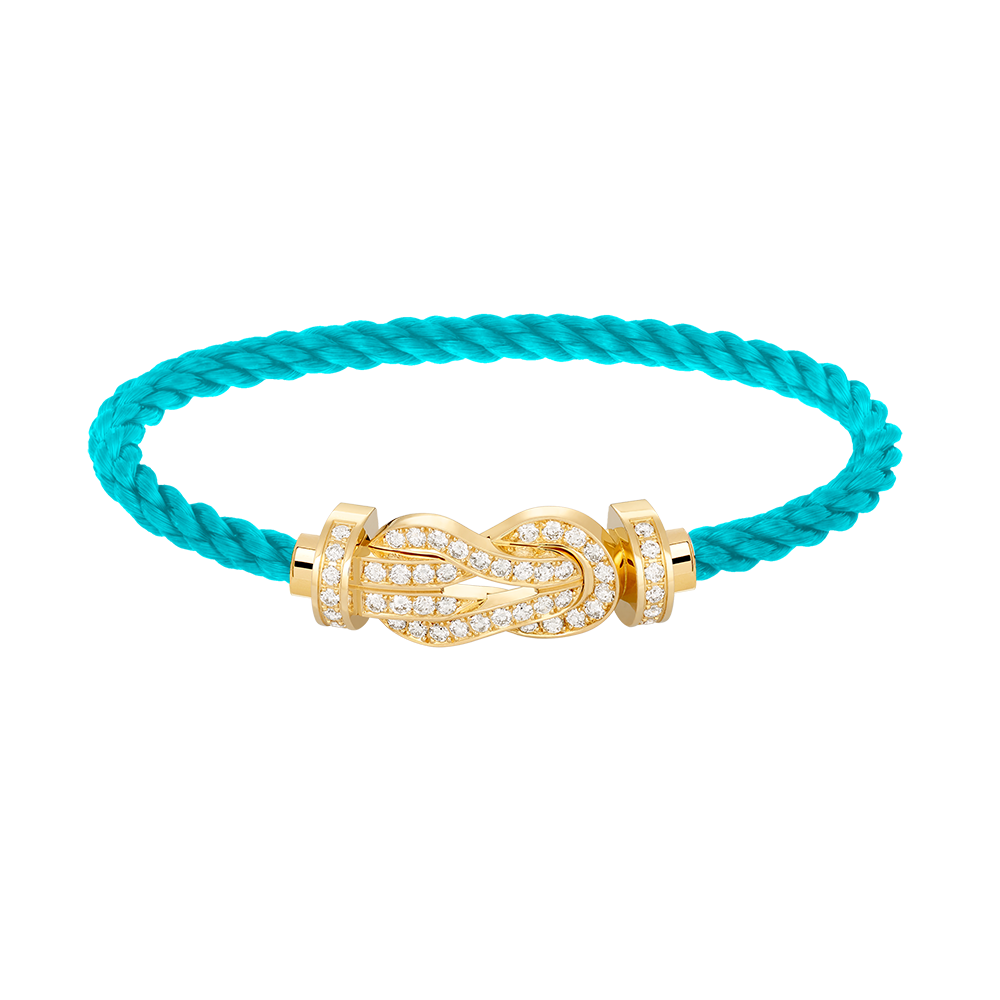 [Raffine] PULSERA GRANDE DE OCHO FIGURAS CON HEBILLA Y DIAMANTES EN ORO