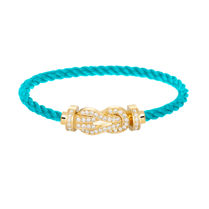 [Raffine] PULSERA GRANDE DE OCHO FIGURAS CON HEBILLA Y DIAMANTES EN ORO