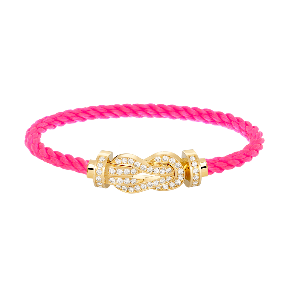 [Raffine] PULSERA GRANDE DE OCHO FIGURAS CON HEBILLA Y DIAMANTES EN ORO