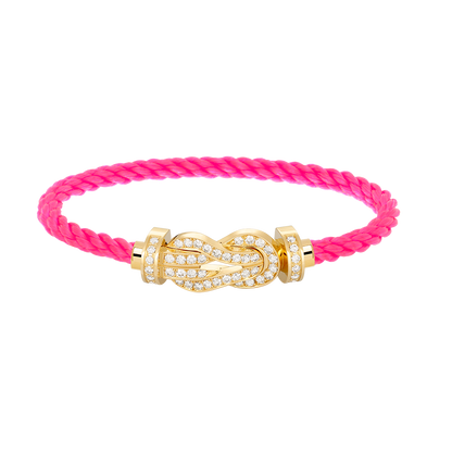 [Raffine] PULSERA GRANDE DE OCHO FIGURAS CON HEBILLA Y DIAMANTES EN ORO