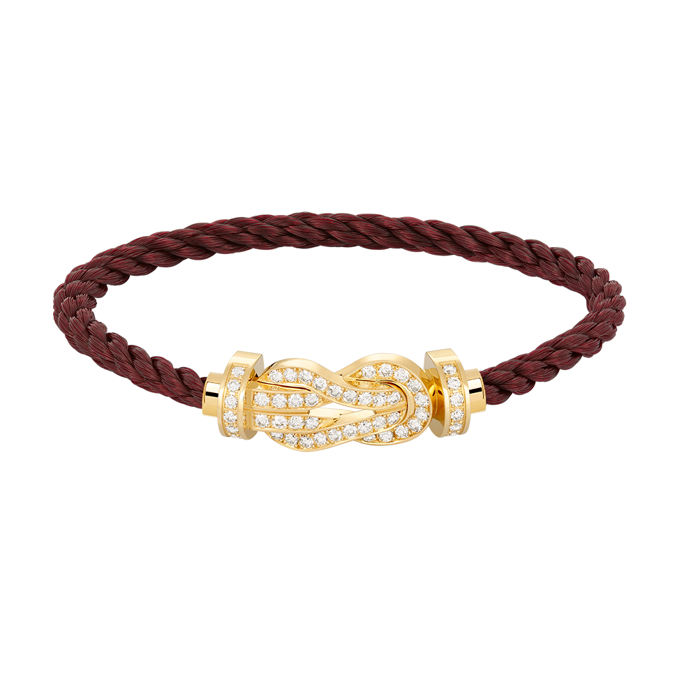 [Raffine] PULSERA GRANDE DE OCHO FIGURAS CON HEBILLA Y DIAMANTES EN ORO