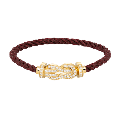 [Raffine] PULSERA GRANDE DE OCHO FIGURAS CON HEBILLA Y DIAMANTES EN ORO
