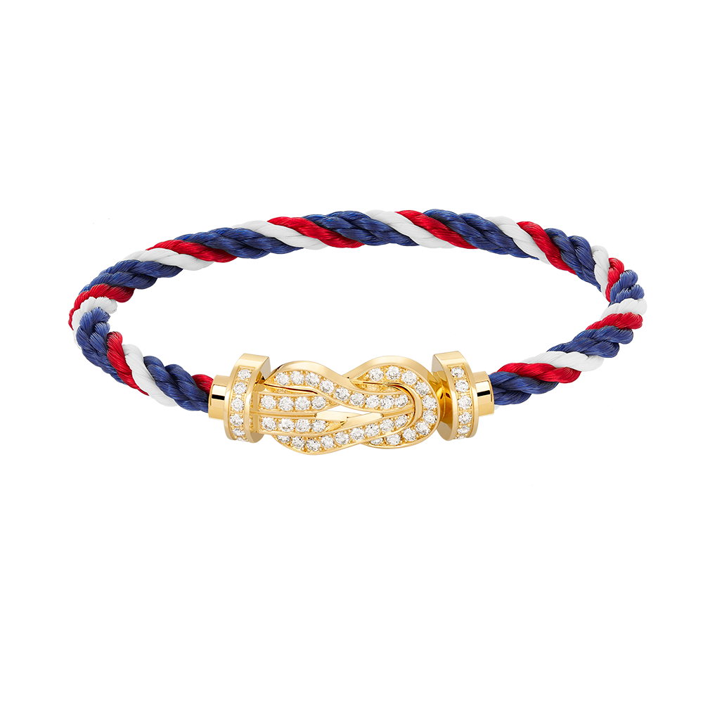 [Raffine] PULSERA GRANDE DE OCHO FIGURAS CON HEBILLA Y DIAMANTES EN ORO