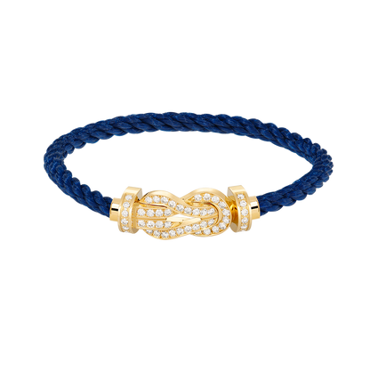 [Raffine] PULSERA GRANDE DE OCHO FIGURAS CON HEBILLA Y DIAMANTES EN ORO