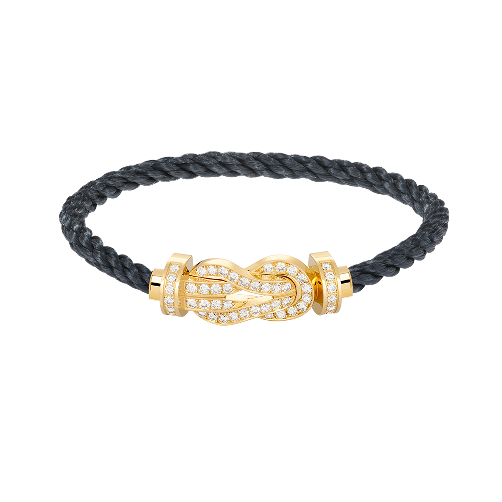 [Raffine] PULSERA GRANDE DE OCHO FIGURAS CON HEBILLA Y DIAMANTES EN ORO