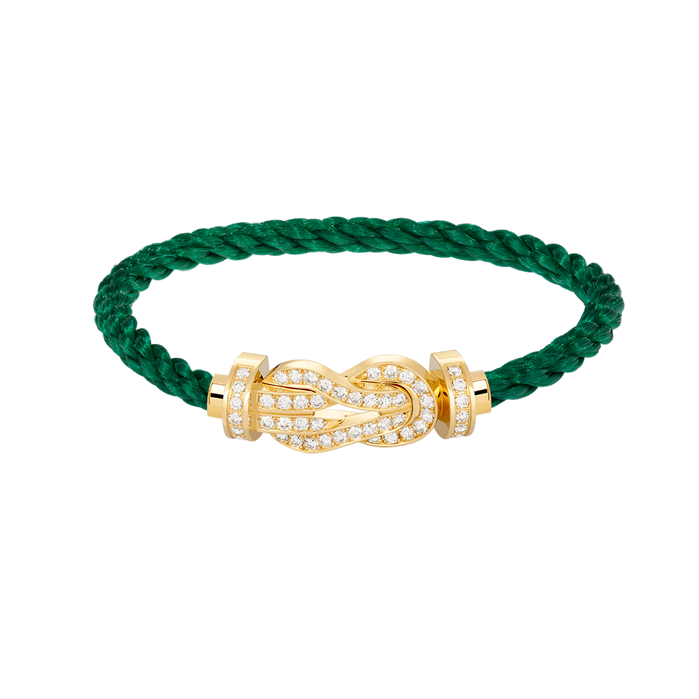 [Raffine] PULSERA GRANDE DE OCHO FIGURAS CON HEBILLA Y DIAMANTES EN ORO