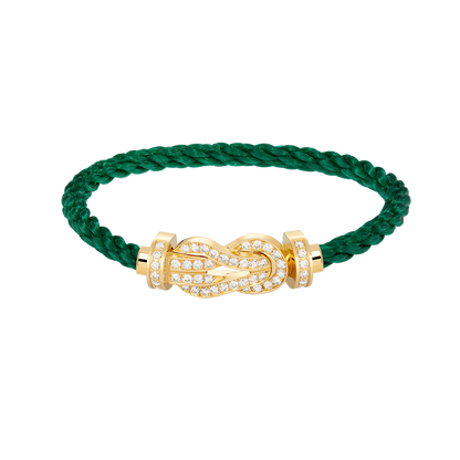[Raffine] PULSERA GRANDE DE OCHO FIGURAS CON HEBILLA Y DIAMANTES EN ORO