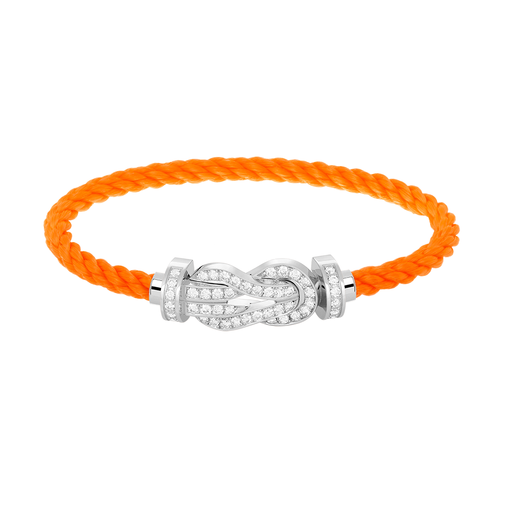 [Raffine]CHANCE LARGE 8 FIGURE BUCKLE FULL DIAMOND BRACELET SILVER