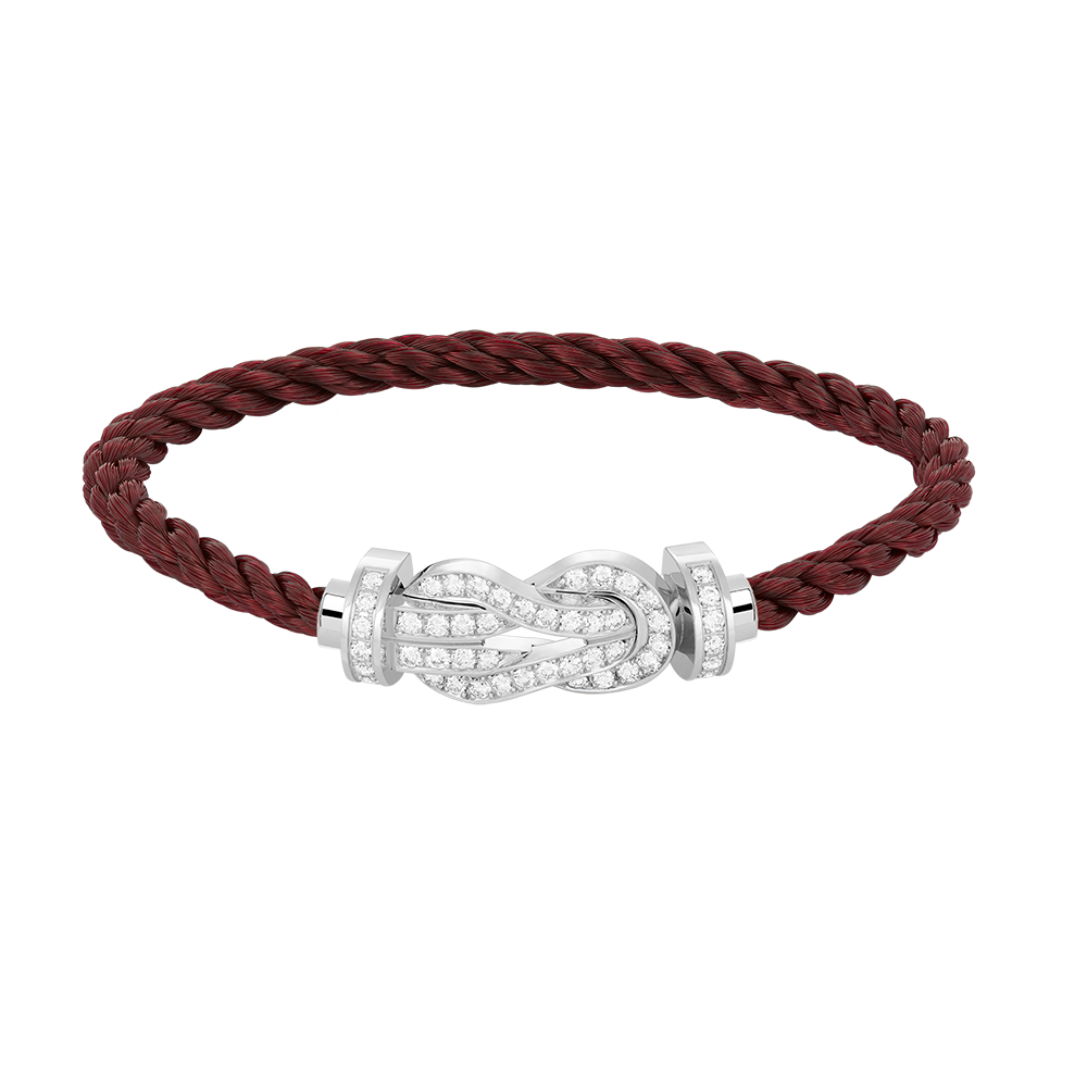 [Raffine]CHANCE LARGE 8 FIGURE BUCKLE FULL DIAMOND BRACELET SILVER