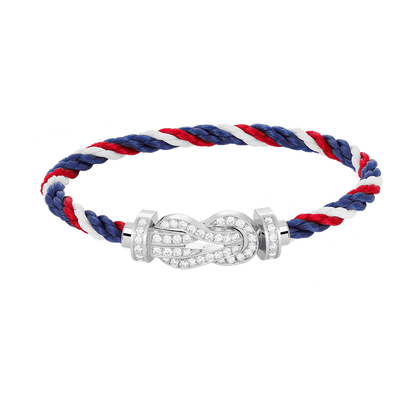[Raffine]CHANCE LARGE 8 FIGURE BUCKLE FULL DIAMOND BRACELET SILVER