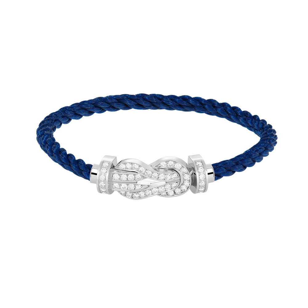 [Raffine]CHANCE LARGE 8 FIGURE BUCKLE FULL DIAMOND BRACELET SILVER