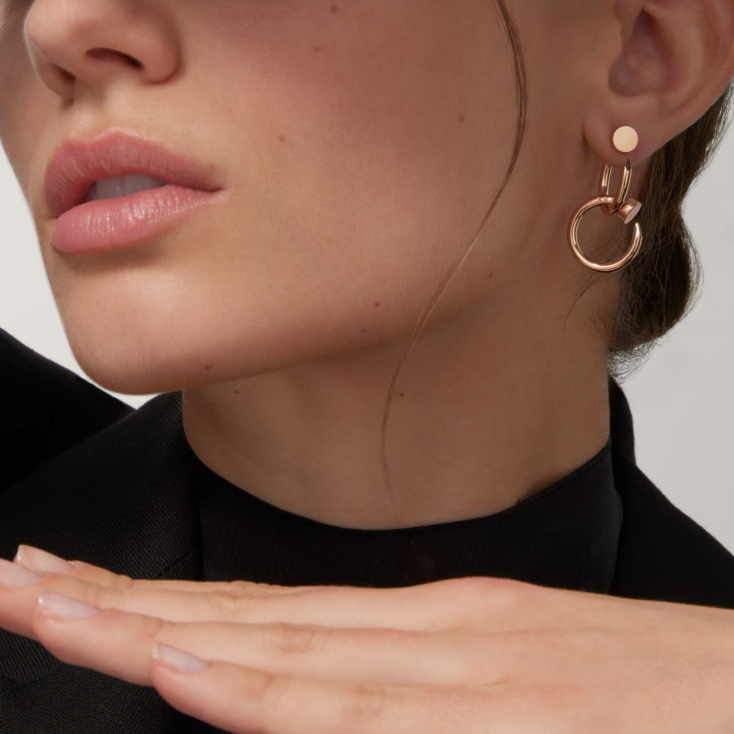 [Raffine]JUSTE NO DIAMOND DOUBLE EARRINGS