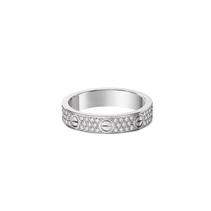 [Raffine]LOVE RING 4.0MM DIAMOND PAVED
