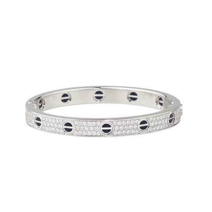 [Raffine]LOVE BRACELET 6.1MM DIAMOND-PAVED CERAMIC
