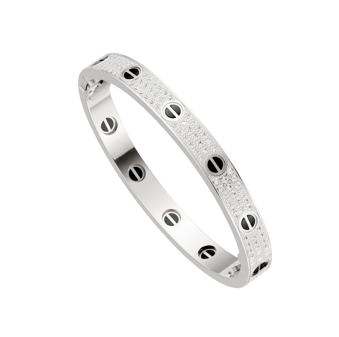 [Raffine]LOVE BRACELET 6.1MM DIAMOND-PAVED CERAMIC