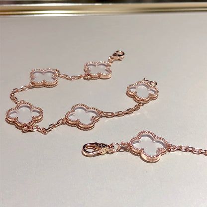 [Raffine]CLOVER 5 MOTIV BERGKRISTALL ARMBAND
