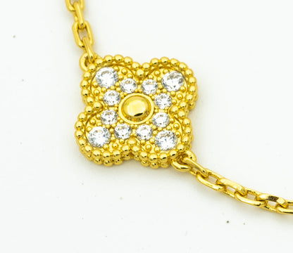 [Raffine]CLOVER BRACELET 5 MOTIFS GOLD DIAMOND