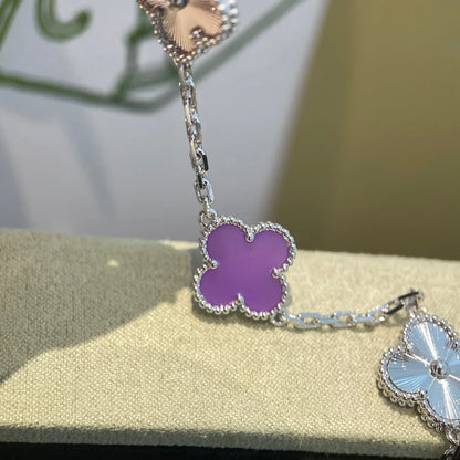 [Raffine] CLOVER 5 MOTIF VIOLET BRACELET COLLECTION