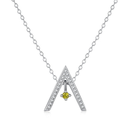 [Raffine]Sparkling "A" Shape Necklace