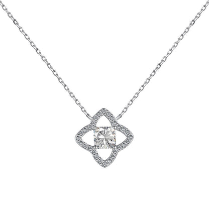 [Raffine]Exquisite Flower Shape Princess Cut Necklace