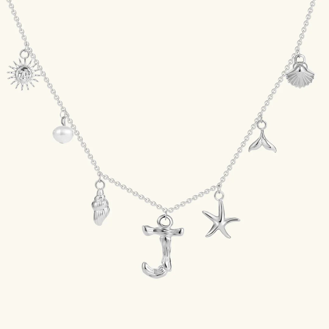 [Raffine]Avaria Ocean Initial Necklace