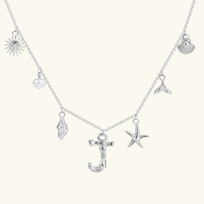 [Raffine]Avaria Ocean Initial Necklace