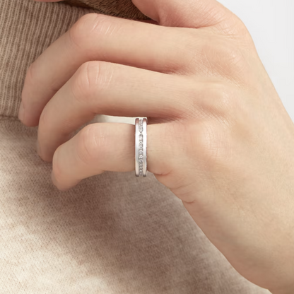 [Raffine]ZERO 1 ONE-BAND PAVED DIAMONDS ON THE SPIRAL RING