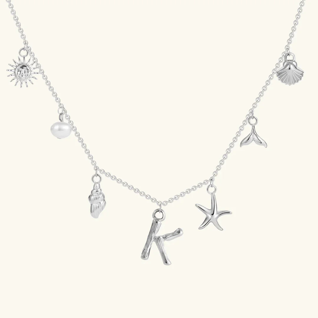 [Raffine]Avaria Ocean Initial Necklace