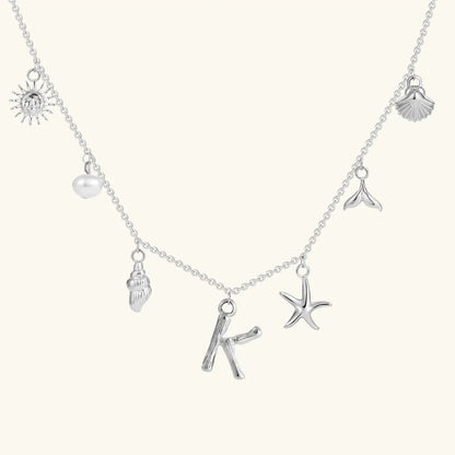 [Raffine]Avaria Ocean Initial Necklace