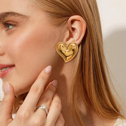 [Raffine]Liora Gold Heart Earrings