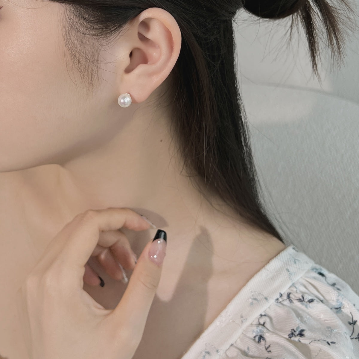 [Raffine]Delicate Pearl Earrings