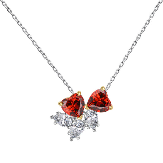 [Raffine]Dainty Red Heart Necklace