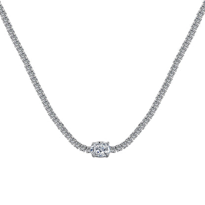 [Raffine]1.0 Carat Shining Oval Cut Necklace