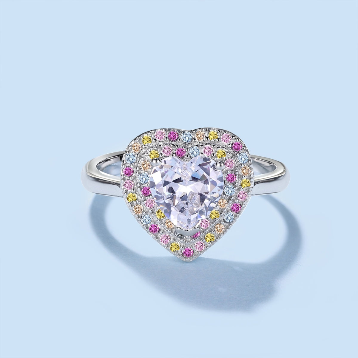 [Raffine] Anillo de bodas delicado y exuberante en forma de corazón