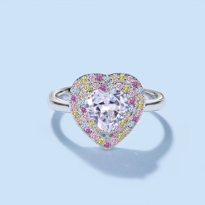 [Raffine] Anillo de bodas delicado y exuberante en forma de corazón