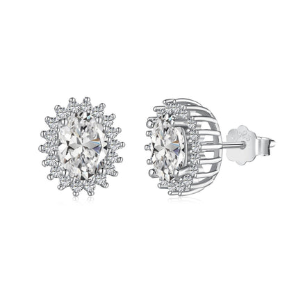 [Raffine]Delicate Radiant Oval Cut Daily Earrings