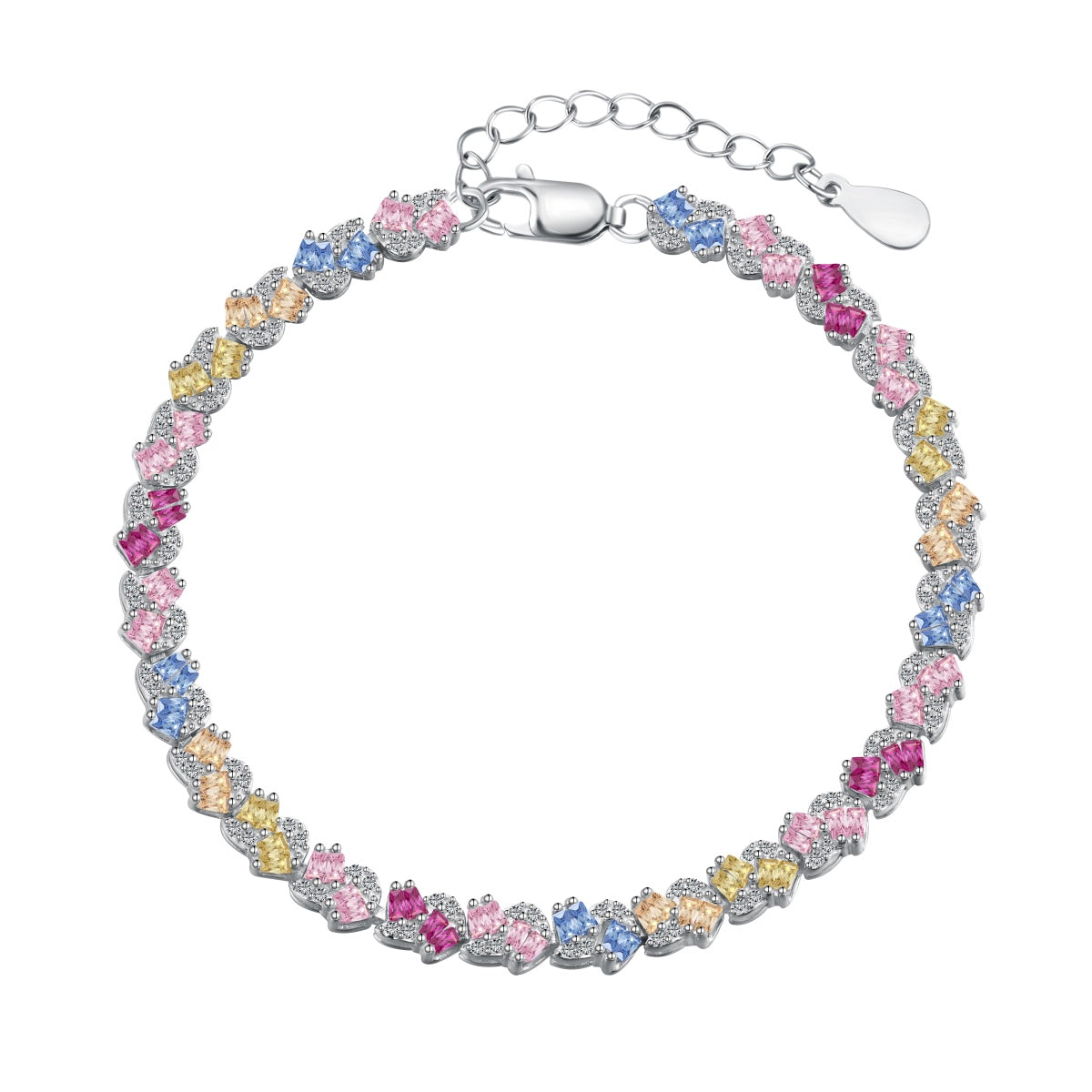 [Raffine] Pulsera de fiesta con forma de flor colorida y ornamentada