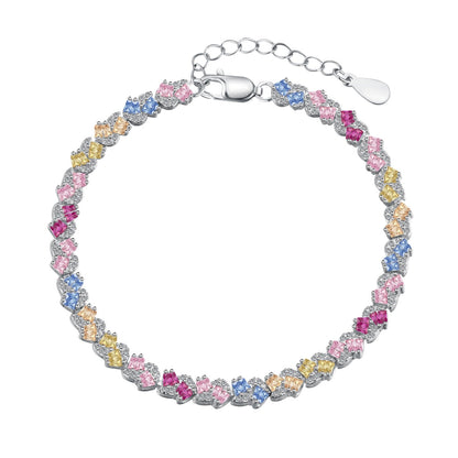 [Raffine] Pulsera de fiesta con forma de flor colorida y ornamentada