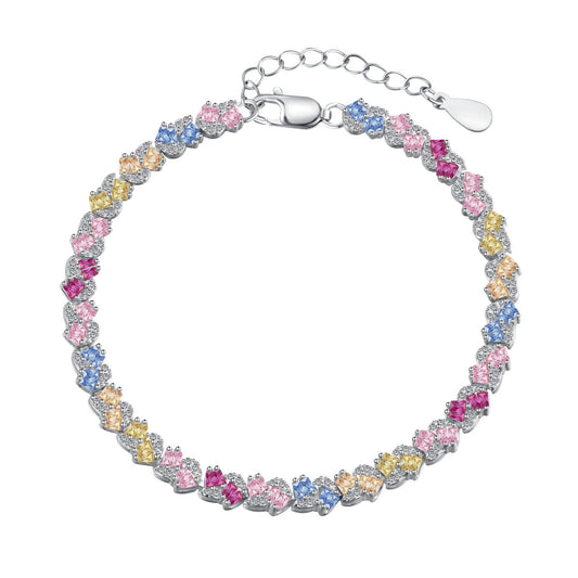 [Raffine] Pulsera de fiesta con forma de flor colorida y ornamentada