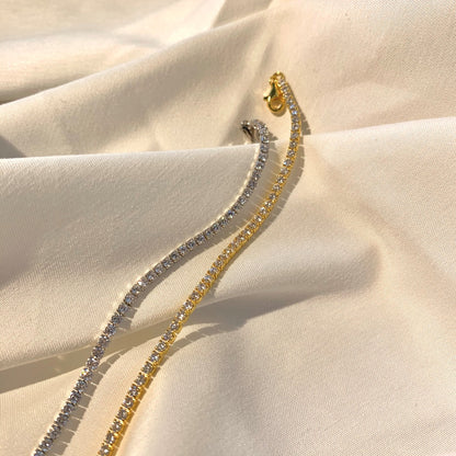 [Raffine] Pulsera de tenis con corte princesa radiante y brillante