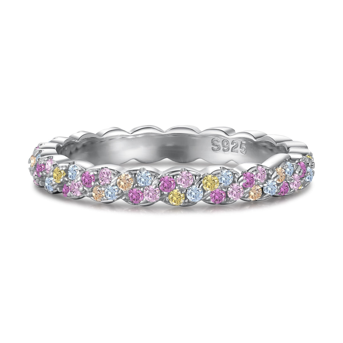 [Raffine] Anillo diario delicado y exuberante de corte redondo