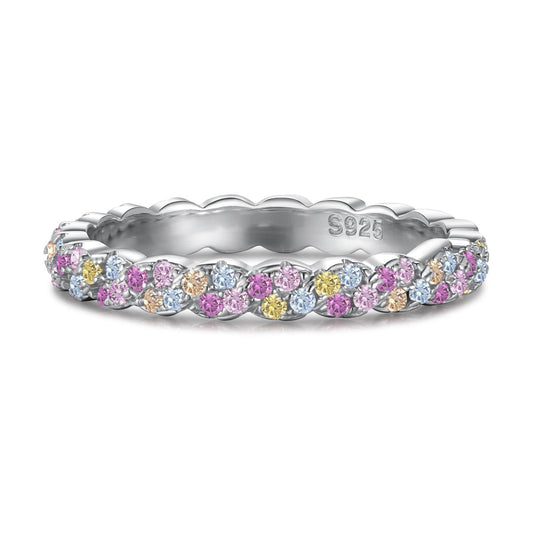 [Raffine] Anillo diario delicado y exuberante de corte redondo