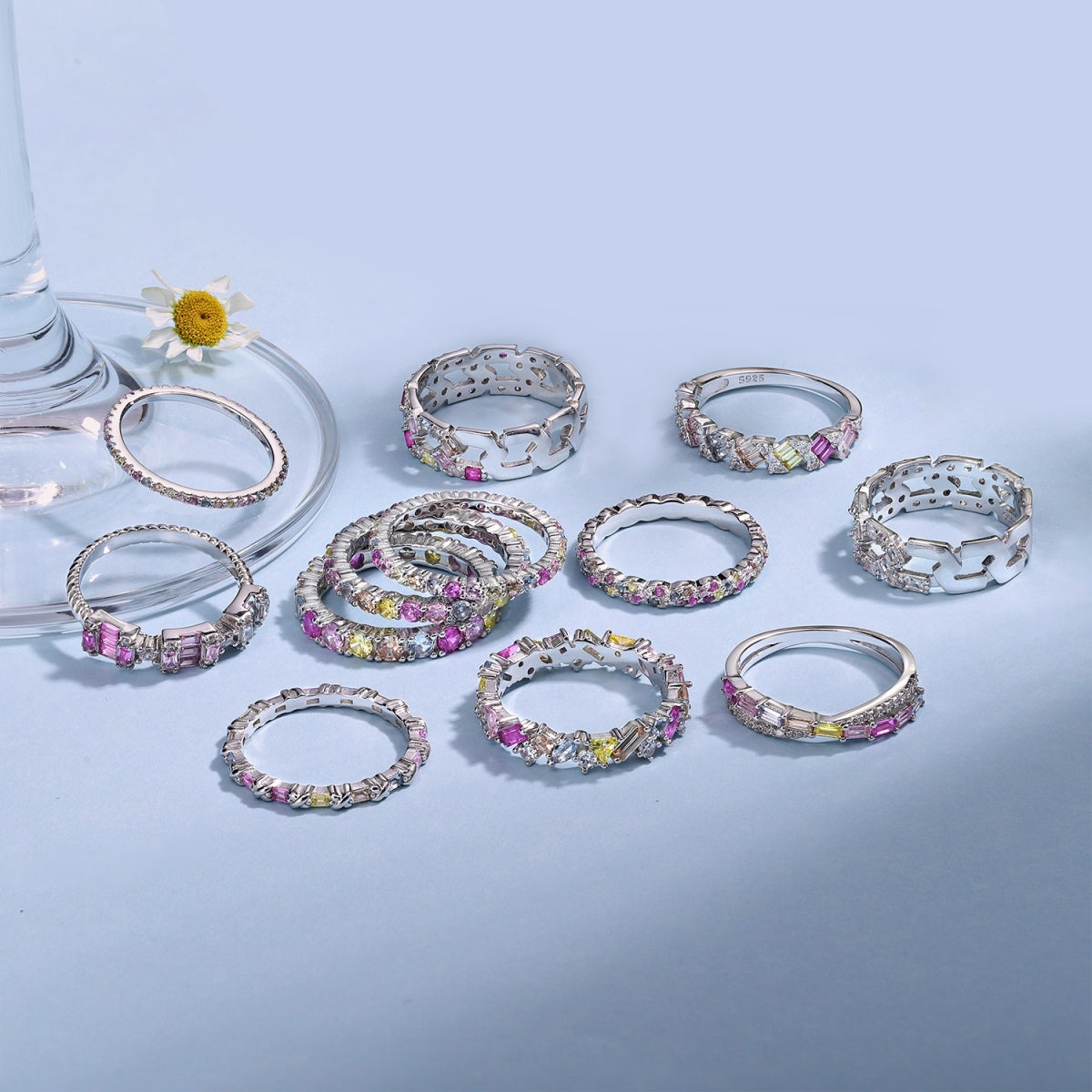 [Raffine] Anillo diario de corte redondo brillante y radiante