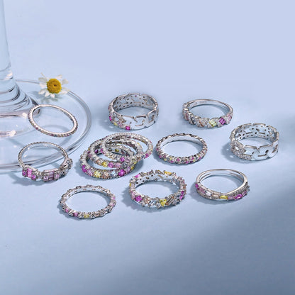 [Raffine] Anillo diario de corte redondo brillante y radiante