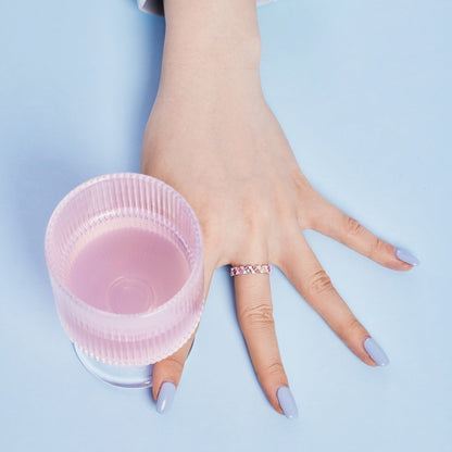 [Raffine] Anillo diario delicado con corte esmeralda vibrante